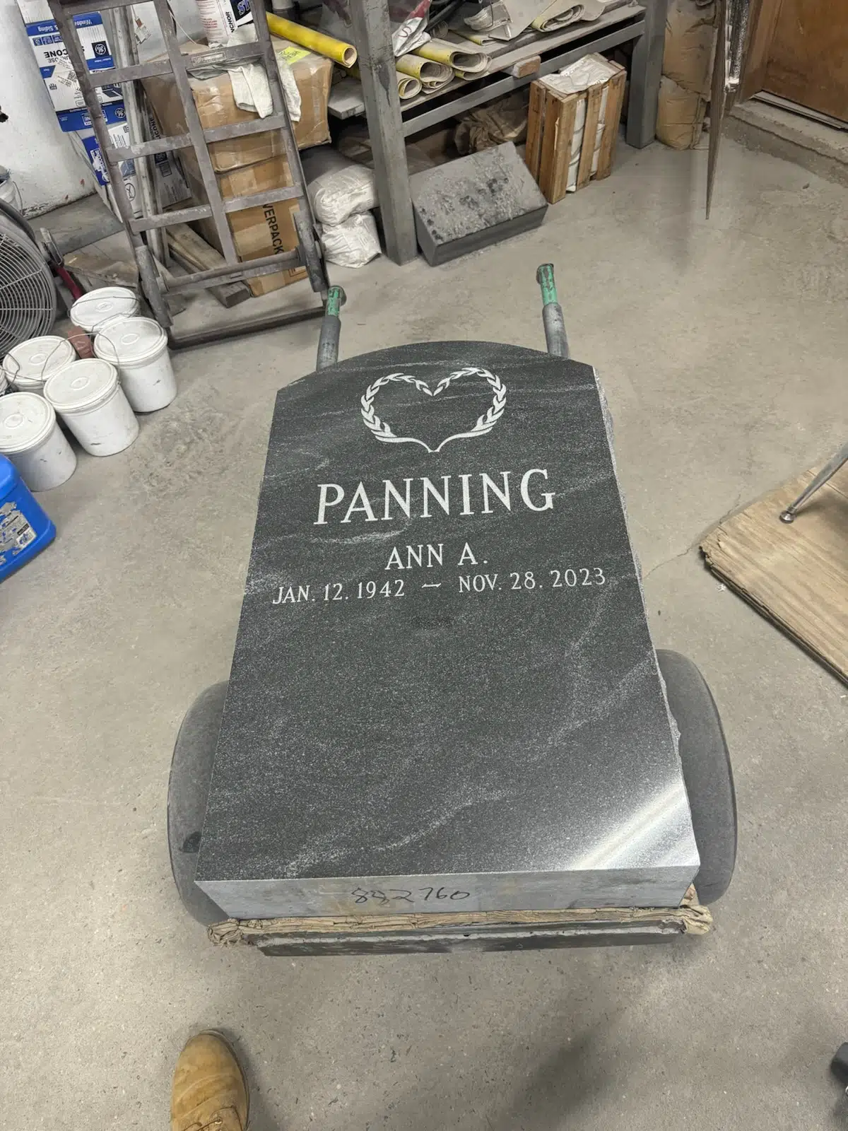 Granite Pillow Headstone hand-carved by Pillow Headstone Guide in NJ — image 9