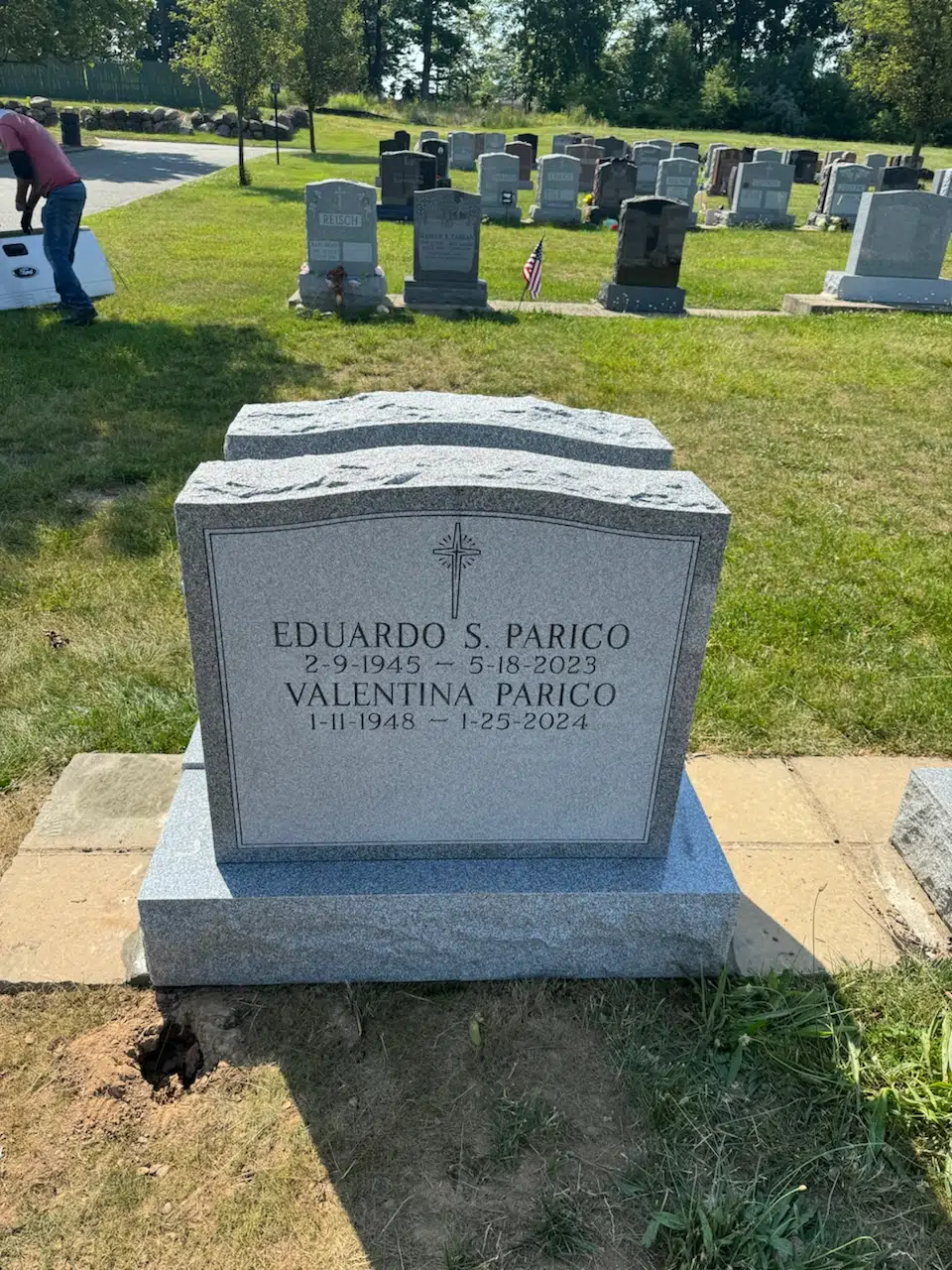 Granite Pillow Headstone hand-carved by Pillow Headstone Guide in NJ — image 3